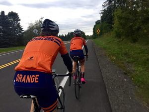On training rides, the groups ride as slow as they need to in order to leave no one behind.