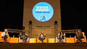 Bill Werde, Joey Bada$$, Dr. Don C. Sawyer, Yara Shahidi and Angie Pati took the stage at Goldstein Auditorium Saturday for the Cuse For Good event.